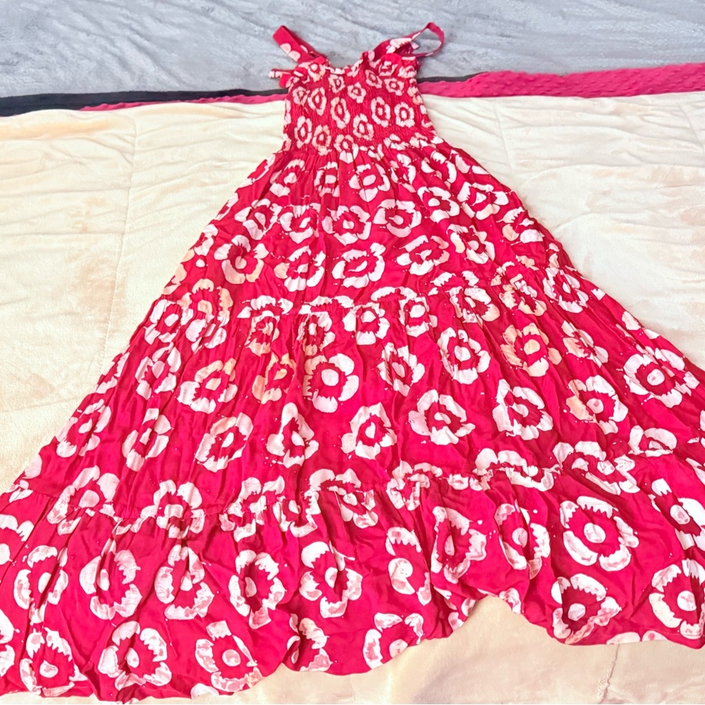 Women’s Busayo - Bami Ruffled Hand-Dyed Crepe Maxi Dress - Red -S- Moda Operandi